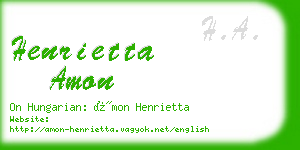 henrietta amon business card